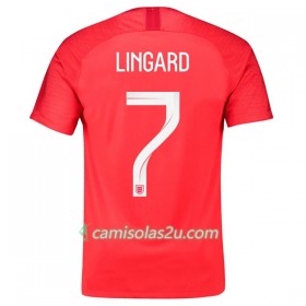 Camisolas de Futebol Inglaterra Lingard 7 Equipamento Alternativa Copa do Mundo 2018 Manga Curta